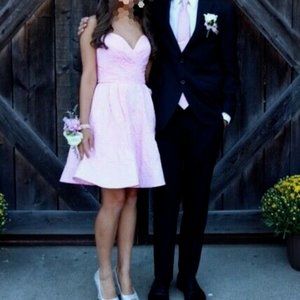 Sherri Hill Light Pink Strapless Mini Sz 2 Worn 1x Retail $350